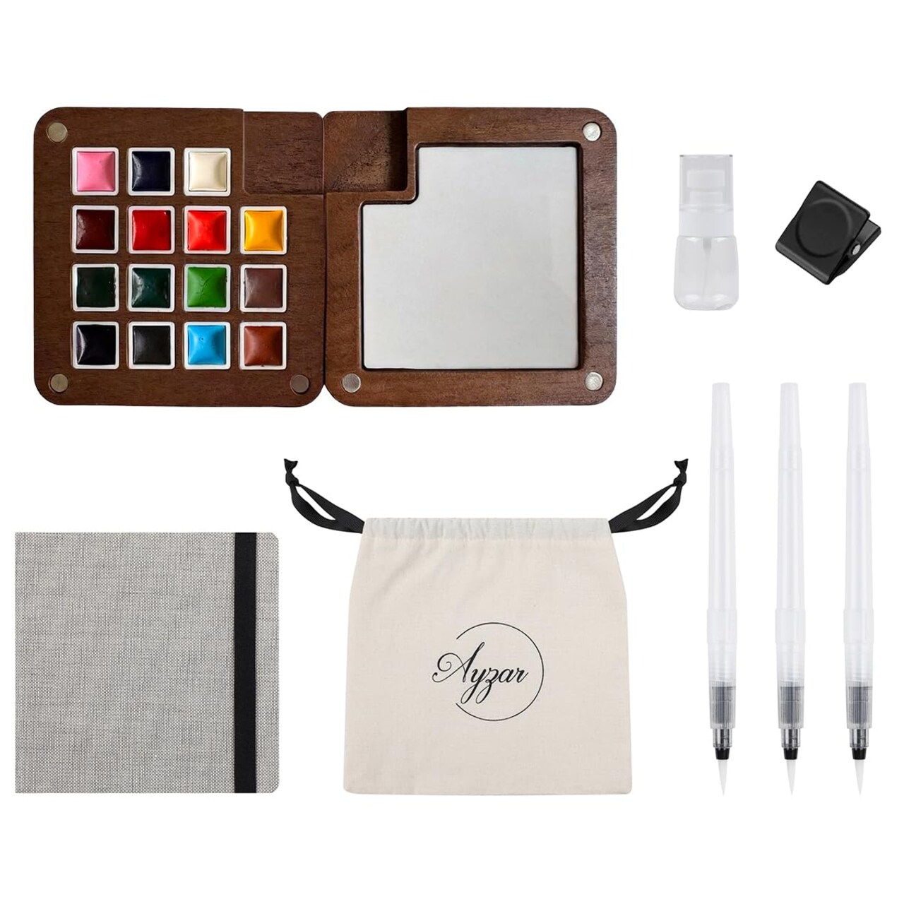Mini Watercolor Paint Set,Portable mini Travel Watercolor kit, Pocket Watercolor Set with Paint,Art Supplies, for Artists, Amateur Hobbyists and Painting Lovers